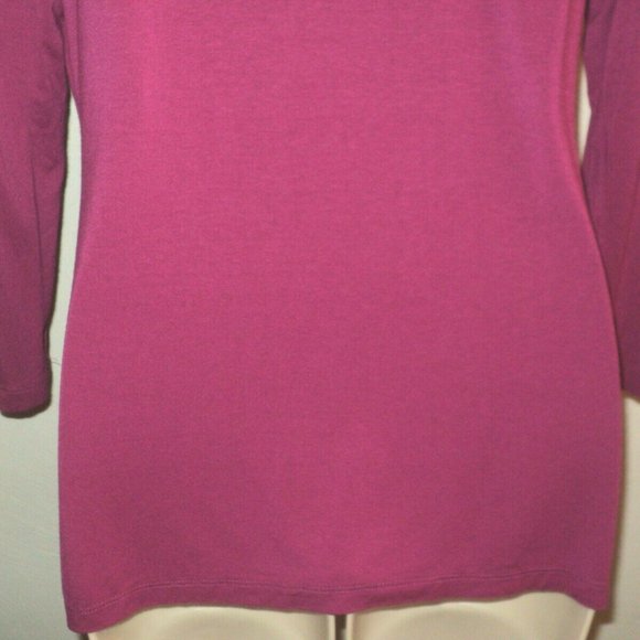 Patrizia Luca Milano Top M Magenta Mock Turtleneck - Picture 6 of 7